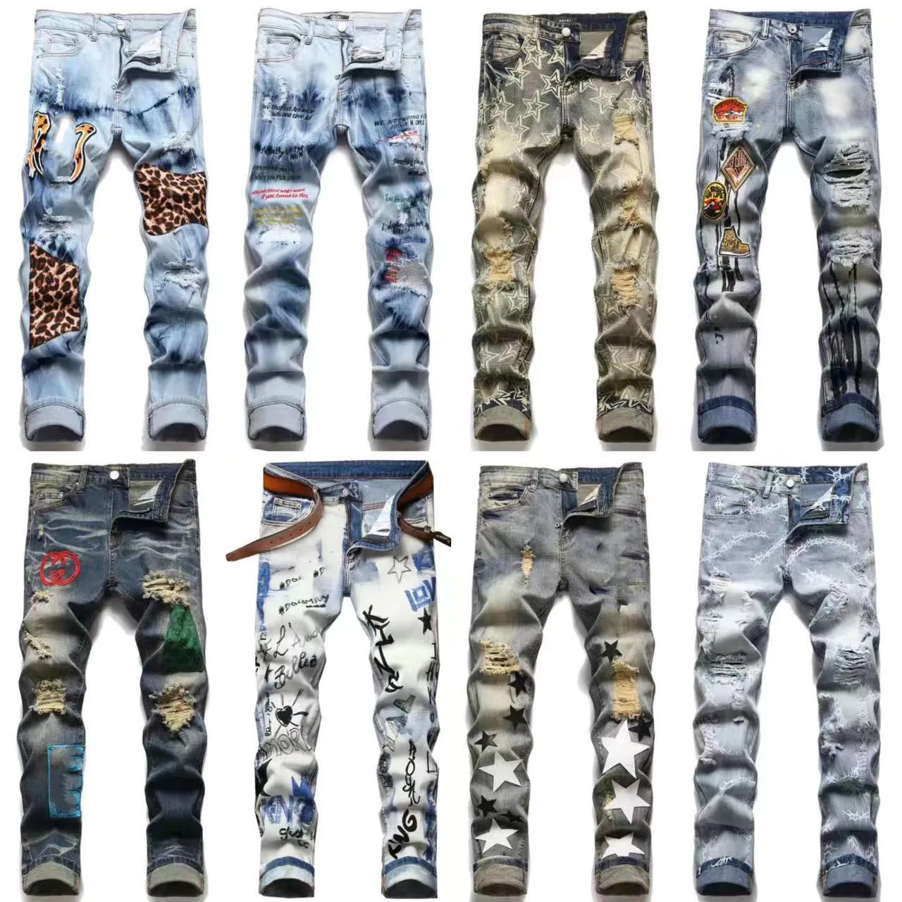 Varsity Embroidery Superior Quality Mens Jeans Distressed Motorcycle Biker Jean Rock Skinny Slim Ripped Hole Letter Brand Hip Hop Den zhP, 13
Varsity Embroidery Superior Quality Mens Jeans Distressed Motorcycle Biker Jean Rock Skinny Slim Ripped Hole Letter Brand Hip Hop Den zhP, 13