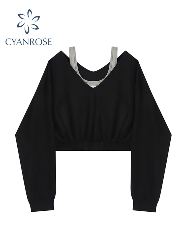 Womens Hoodies Sweatshirts Woman Sweatshirt Hoodies Fashion Female Chic Loose Casual Streetwear Patchwork Ins Street Y2K Fake Two Pieces Hoodies Crop Top 230316, Black
Womens Hoodies Sweatshirts Woman Sweatshirt Hoodies Fashion Female Chic Loose Casual Streetwear Patchwork Ins Street Y2K Fake Two Pieces Hoodies Crop Top 230316, Black