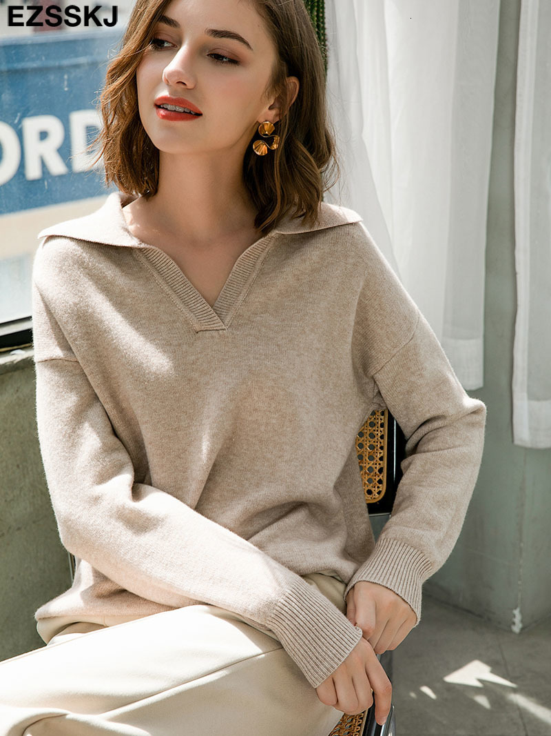 Women's Sweaters polo collar Autumn Winter Sweater pullovers Women loose thick cashmere Sweater Pullover women oversize sweater jumper 230316, Gray
Women's Sweaters polo collar Autumn Winter Sweater pullovers Women loose thick cashmere Sweater Pullover women oversize sweater jumper 230316, Gray