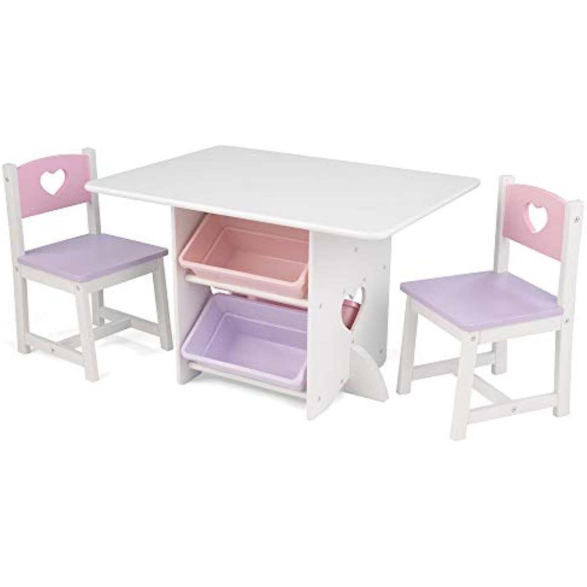 KidKraft Wooden Heart Table & Chair Set with 4 Storage Bins Children s Furniture Pink Purple & White Gift for Ages 3 8 camp
KidKraft Wooden Heart Table & Chair Set with 4 Storage Bins Children s Furniture Pink Purple & White Gift for Ages 3 8 camp