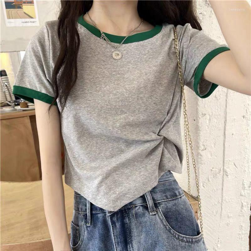 Women's T Shirts Summer Patchwork T-shirts Short Sleeve O-Neck Women Shirt Casual Korean Fashion Woman Clothes Folds Irregular, Wh
Women's T Shirts Summer Patchwork T-shirts Short Sleeve O-Neck Women Shirt Casual Korean Fashion Woman Clothes Folds Irregular, Wh