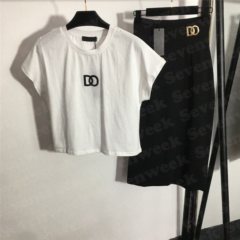 Women Letter Printed T Shirt Top High Waist Skirts Two Piece Sets Fashion Brand Lady Short Sleeve Loose Tees Short Dress Suits, White tops
Women Letter Printed T Shirt Top High Waist Skirts Two Piece Sets Fashion Brand Lady Short Sleeve Loose Tees Short Dress Suits, White tops