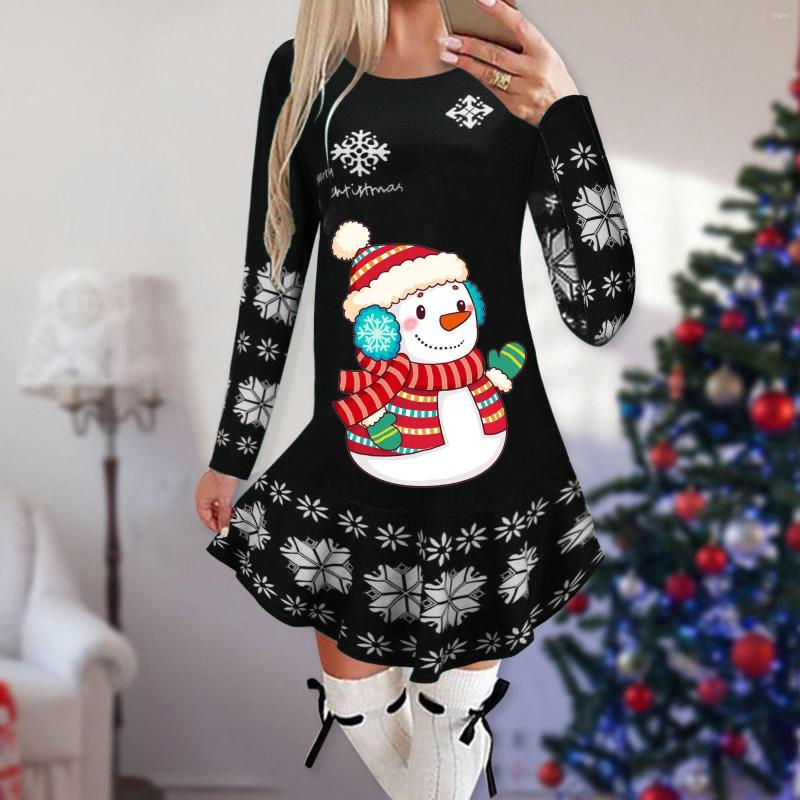 Casual Dresses Cartoon Elk Snowflake Print Christmas Mini Dress Women Merry Party Xmas Holiday Ladies Sweet Pleated Y2K, 1 green
Casual Dresses Cartoon Elk Snowflake Print Christmas Mini Dress Women Merry Party Xmas Holiday Ladies Sweet Pleated Y2K, 1 green