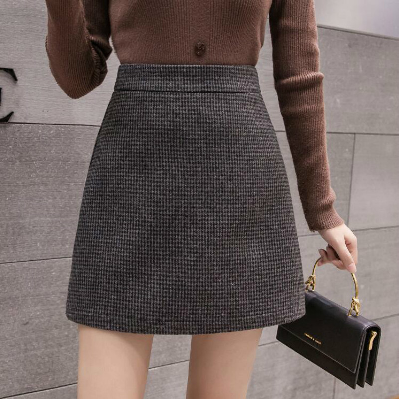 Skirts Fashion Plaid ALine Mini Skirt Women Autumn Winter High Waist Woolen Skirt Female Casual Allmatch Basic Short Skirt 230314, Khaki
Skirts Fashion Plaid ALine Mini Skirt Women Autumn Winter High Waist Woolen Skirt Female Casual Allmatch Basic Short Skirt 230314, Khaki