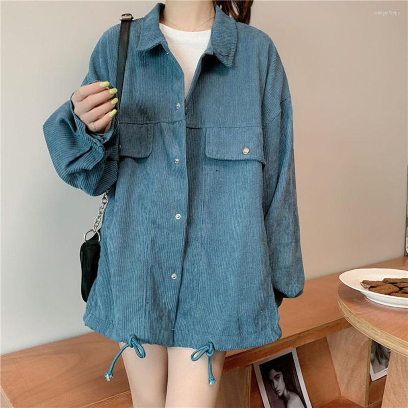 Women' Jackets Women' Vintage Corduroy Shirt Coat BF Style Casual Loose Oversized Spring Autumn Ladies Long Sleeve Coats Outerwear, Blue
Women' Jackets Women' Vintage Corduroy Shirt Coat BF Style Casual Loose Oversized Spring Autumn Ladies Long Sleeve Coats Outerwear, Blue