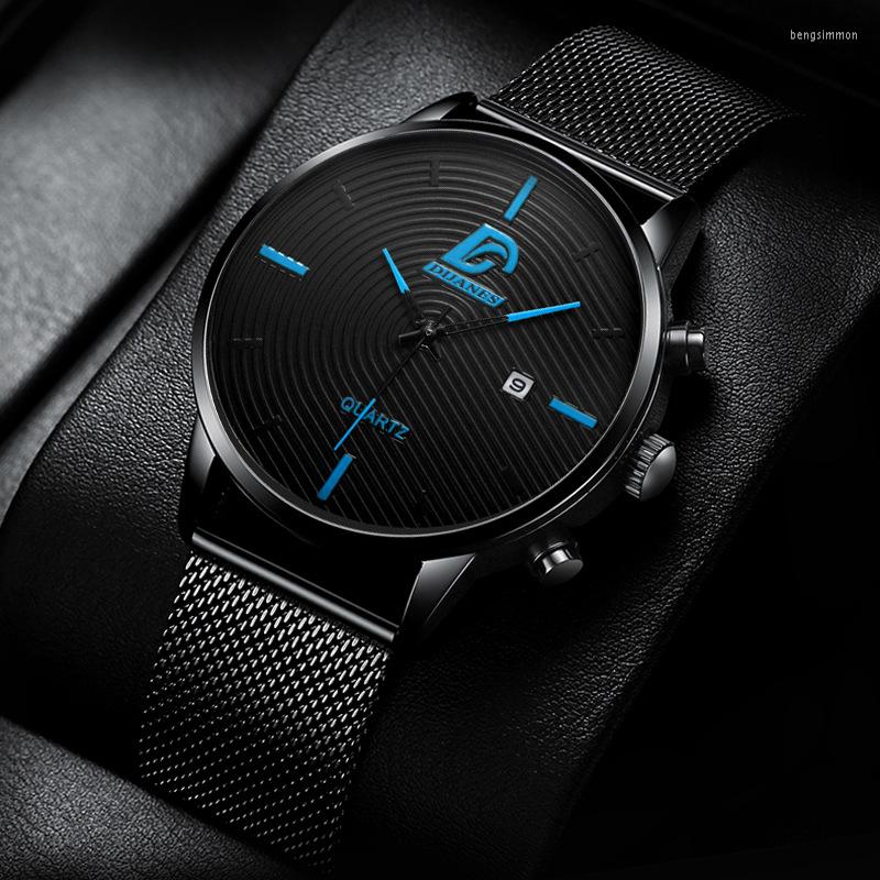 Wristwatches Fashion DIJANES Brand Men's Watches Casual Steel Mesh Belt Calendar Quartz Men Business Reloj Hombre Drop, Silver
Wristwatches Fashion DIJANES Brand Men's Watches Casual Steel Mesh Belt Calendar Quartz Men Business Reloj Hombre Drop, Silver