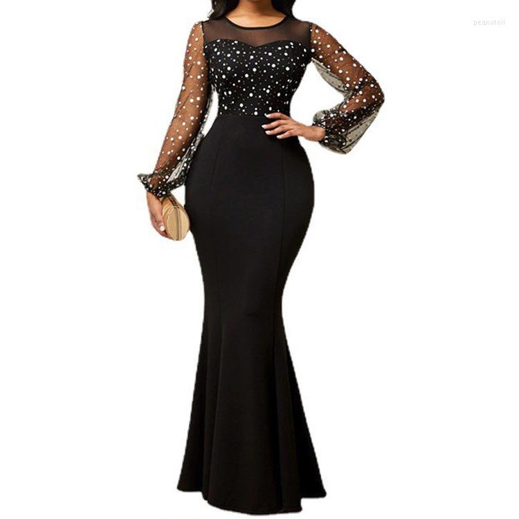 Casual Dresses Retro Women' Prom Round Neck Mesh Splicing Long Sleeve Slim Skirt Elegant Banquet Gown Party Dress For Women Vestidos, Long skirt
Casual Dresses Retro Women' Prom Round Neck Mesh Splicing Long Sleeve Slim Skirt Elegant Banquet Gown Party Dress For Women Vestidos, Long skirt