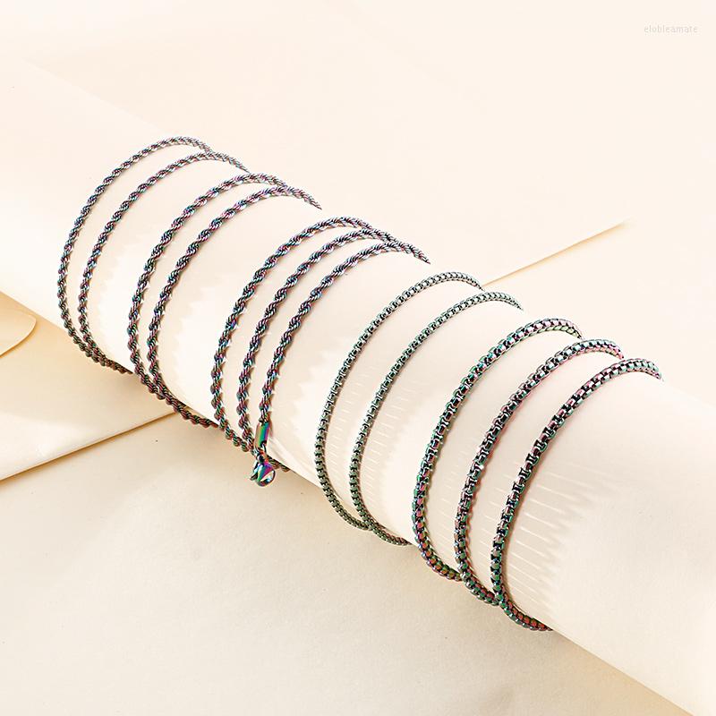 Chains Gothic Stainless Steel Rope Chain Necklace Hip Hop Colorful Color Twisted Choker Men Women Trendy Jewelry Gifts 2023
Chains Gothic Stainless Steel Rope Chain Necklace Hip Hop Colorful Color Twisted Choker Men Women Trendy Jewelry Gifts 2023