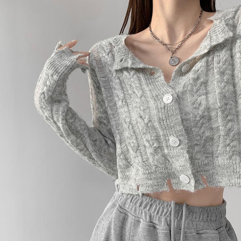 Women's Knits High Waist Cropped Grey Twist Sweater Tops Y2k Clothes Wild Casual Knitted Hole Sweaters Thin Women Cardigan Jacket Shirts, Black
Women's Knits High Waist Cropped Grey Twist Sweater Tops Y2k Clothes Wild Casual Knitted Hole Sweaters Thin Women Cardigan Jacket Shirts, Black