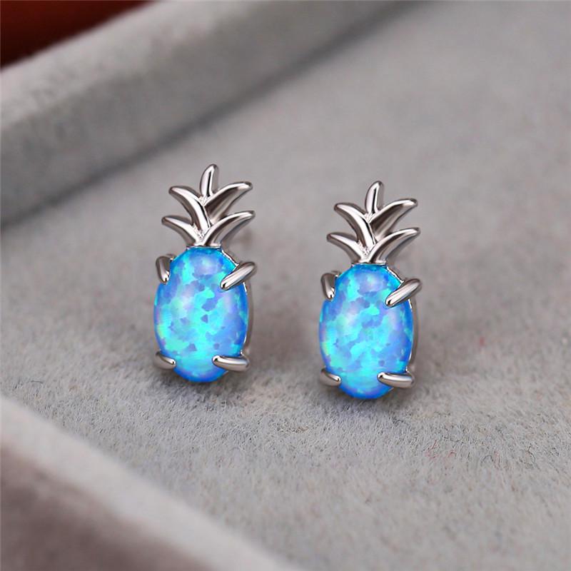 Stud Earrings Cute Pineapple Blue/White Opal For Women White Gold Fruit Jewelry Oval Fire Stone Earring Female Party AccessoriesStud
Stud Earrings Cute Pineapple Blue/White Opal For Women White Gold Fruit Jewelry Oval Fire Stone Earring Female Party AccessoriesStud
