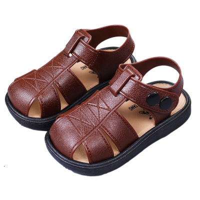Sandals Boys Sandals Soft Leather Closed-Toe Toddler Baby Summer Shoes Boys and Girls Children Beach Shoes Sport Kids Sandals 230316 z250708FX82