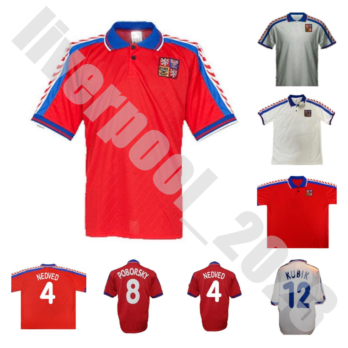 1996 1997 Retro Czech Republic Soccer Jerseys 96 97 Home Away #18 NOVOTNY #4 NEDVED #8 POBORSKY #19 FRYDEK Classic Football Shirt Vintage uniform S-XXL, Adult 1
1996 1997 Retro Czech Republic Soccer Jerseys 96 97 Home Away #18 NOVOTNY #4 NEDVED #8 POBORSKY #19 FRYDEK Classic Football Shirt Vintage uniform S-XXL, Adult 1