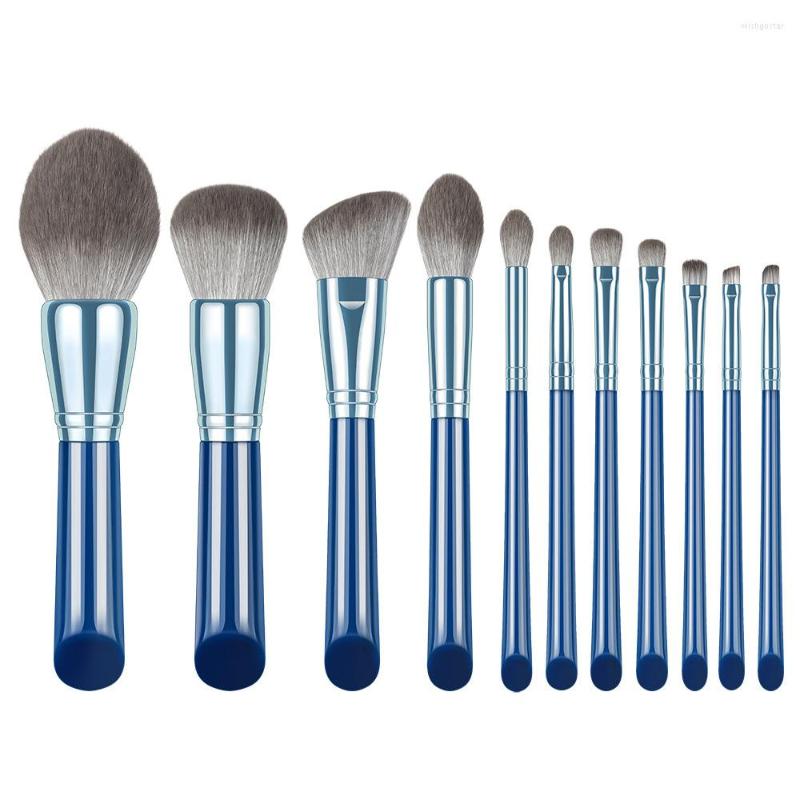 Makeup Brushes 11 Pcs Blue Sky Brush Set Quick-drying Artificial Bionic Fiber Hair Beauty Tools