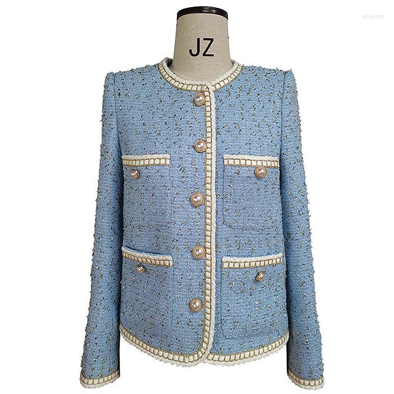 Women' Jackets Little Fragrance Jacket Female 2023 Autumn And Winter Round Neck Korean Single-breasted Ladies Temperament Blue Top, Sky blue
Women' Jackets Little Fragrance Jacket Female 2023 Autumn And Winter Round Neck Korean Single-breasted Ladies Temperament Blue Top, Sky blue