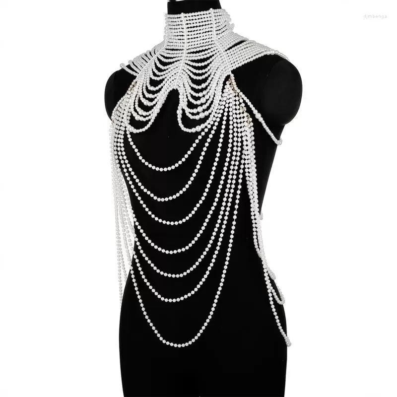 Neck Ties 449B Women Multi Layered Simulated Pearl Bib Necklace Collar Beaded Tassel Faux Leather Shoulder Chain Bra Top Body Jewelry For
Neck Ties 449B Women Multi Layered Simulated Pearl Bib Necklace Collar Beaded Tassel Faux Leather Shoulder Chain Bra Top Body Jewelry For
