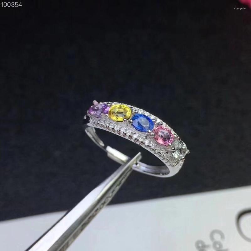 Cluster Rings Natural Sapphire Ring 925 Sterling Silver Inlaid 3 4mm 5pcs High Quality For Men Or Woman
Cluster Rings Natural Sapphire Ring 925 Sterling Silver Inlaid 3 4mm 5pcs High Quality For Men Or Woman