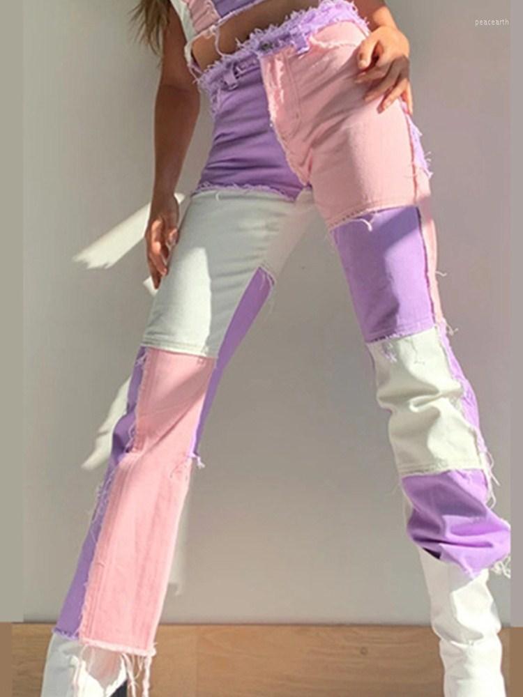 Women's Jeans SMVP 2023 Diversification Ladies Patchwork Fashion High Waist Hip Hop Straight Trousers Female Street, Green
Women's Jeans SMVP 2023 Diversification Ladies Patchwork Fashion High Waist Hip Hop Straight Trousers Female Street, Green