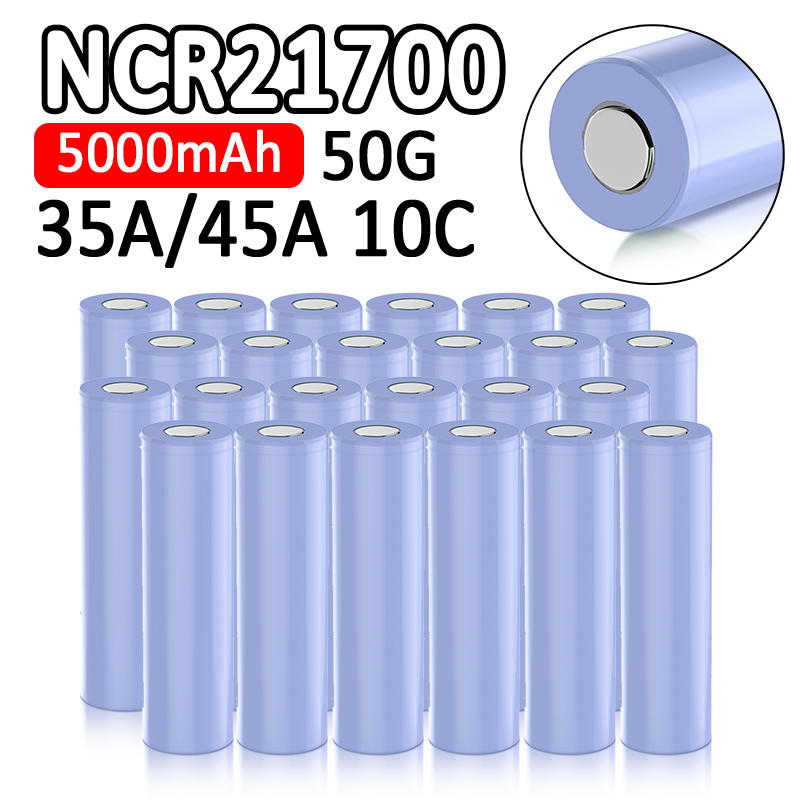 3.7V 21700 Battery 5000mAh 30/45A High Current Li-ion Rechargeable Battery for screwdriver EV car electric bicycle batera
