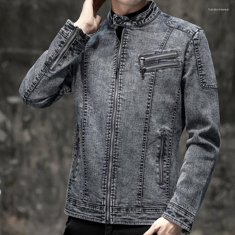 Vintage Denim Jackets Men Slim Fit Solid Casual Mens Jean Coat Fashion Stand Collar Moto Biker Denim Coats Men Clothing, Blue
Vintage Denim Jackets Men Slim Fit Solid Casual Mens Jean Coat Fashion Stand Collar Moto Biker Denim Coats Men Clothing, Blue
