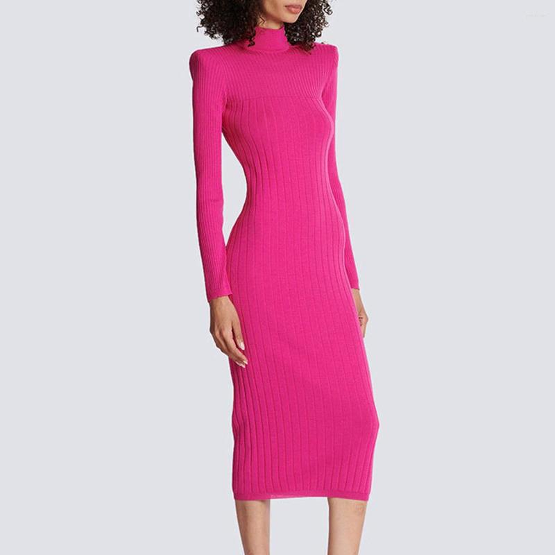 Casual Dresses SML High-Quality Fashion Solid Color Knitted Elastic Fabric Half High Collar Shoulder Button Long Sleeve Women' Dress, Black
Casual Dresses SML High-Quality Fashion Solid Color Knitted Elastic Fabric Half High Collar Shoulder Button Long Sleeve Women' Dress, Black