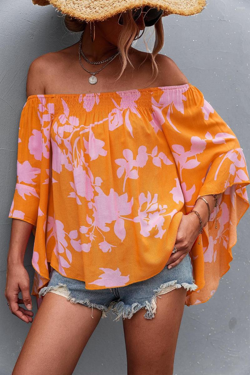 Women' Blouses Sexy Off Shoulder Irregular Floral Print Shirt Women Autumn Trumpet Sleeve Cloak Type Pullover Tops Lady Fashion Street Boho, Yellow
Women' Blouses Sexy Off Shoulder Irregular Floral Print Shirt Women Autumn Trumpet Sleeve Cloak Type Pullover Tops Lady Fashion Street Boho, Yellow