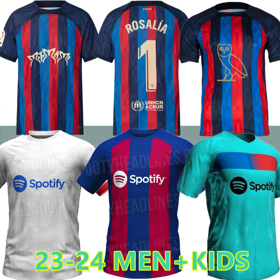ROSALIA 22 23 24 Drake's OVO Sound LEWANDOWSKI 4th Soccer Jerseys ANSU FATI 2023 2024 bArcElOnAs MEMPHIS PEDRI barca KESSIE FERRAN RAPHINHA Football Shirt Men Kids, 22-23 home special adult
ROSALIA 22 23 24 Drake's OVO Sound LEWANDOWSKI 4th Soccer Jerseys ANSU FATI 2023 2024 bArcElOnAs MEMPHIS PEDRI barca KESSIE FERRAN RAPHINHA Football Shirt Men Kids, 22-23 home special adult