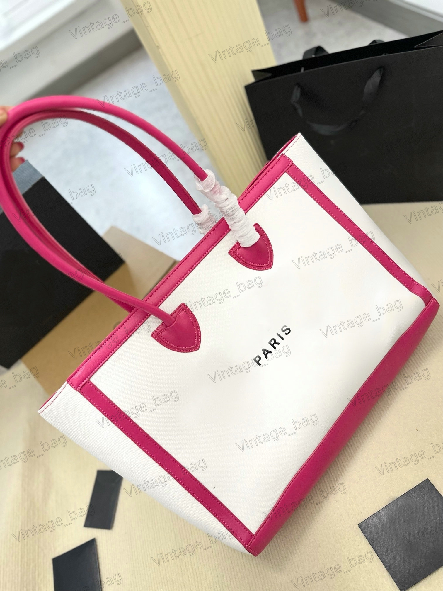 Brand Canvas Tote Women Large Capacity Handbag Letter Logo Leather Patchwork Stylish Two Long Handles Shoulder Bag Shopping Bags Multi Color
Brand Canvas Tote Women Large Capacity Handbag Letter Logo Leather Patchwork Stylish Two Long Handles Shoulder Bag Shopping Bags Multi Color