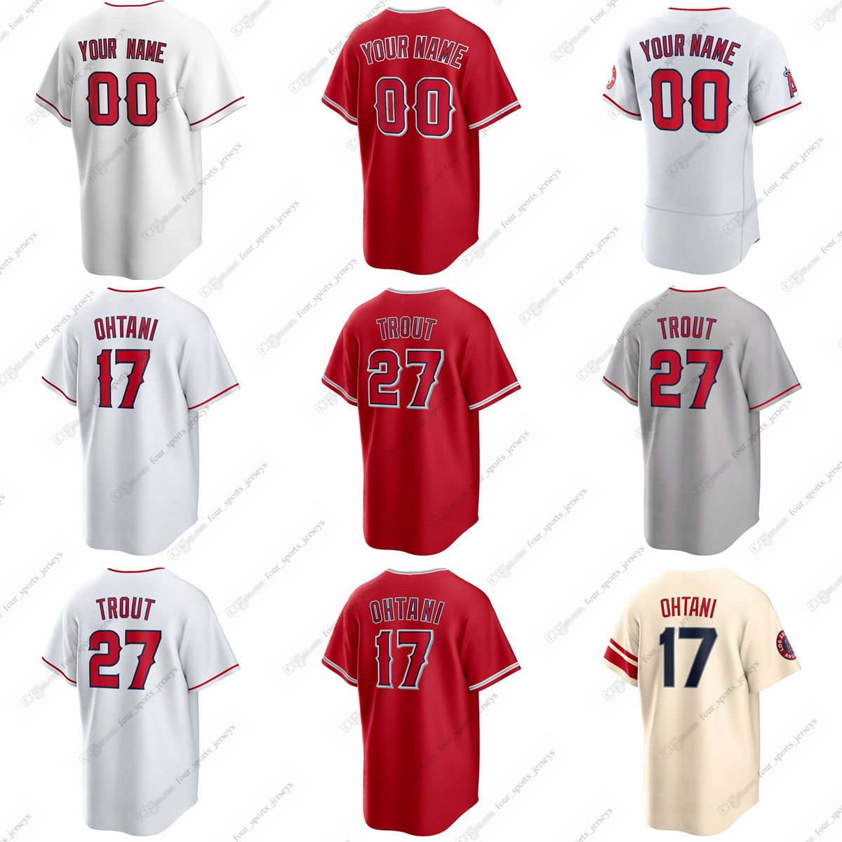 2023 Custom Angels Baseball Jerseys Anderson Barria Canning Davidson Detmers Estevez Herget Loup Marte Martinez Moore Ohtani Phansalkar Quijada, As picture
2023 Custom Angels Baseball Jerseys Anderson Barria Canning Davidson Detmers Estevez Herget Loup Marte Martinez Moore Ohtani Phansalkar Quijada, As picture
