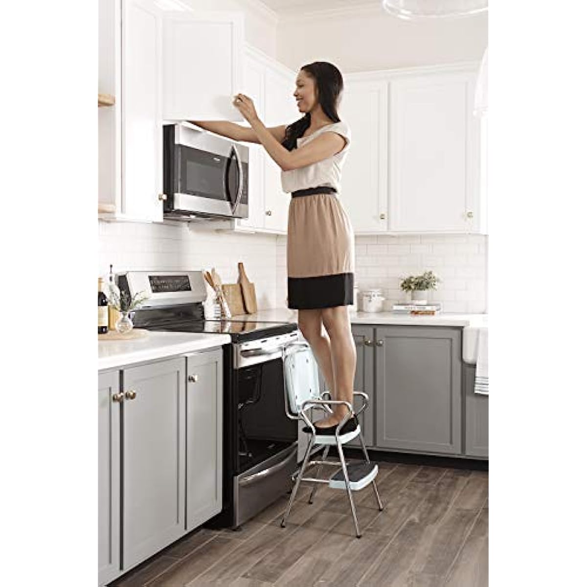 COSCO 11140TEA1E Stylaire Chair and Step Stool Teal canopy chair