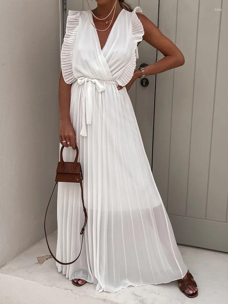 Casual Dresses Women V-Neck Lace-up Waist Pleated Party Dress Lady Solid Mesh Hem Summer Beach Fashion Butterfly Sleeve Long, 04 apricot
Casual Dresses Women V-Neck Lace-up Waist Pleated Party Dress Lady Solid Mesh Hem Summer Beach Fashion Butterfly Sleeve Long, 04 apricot