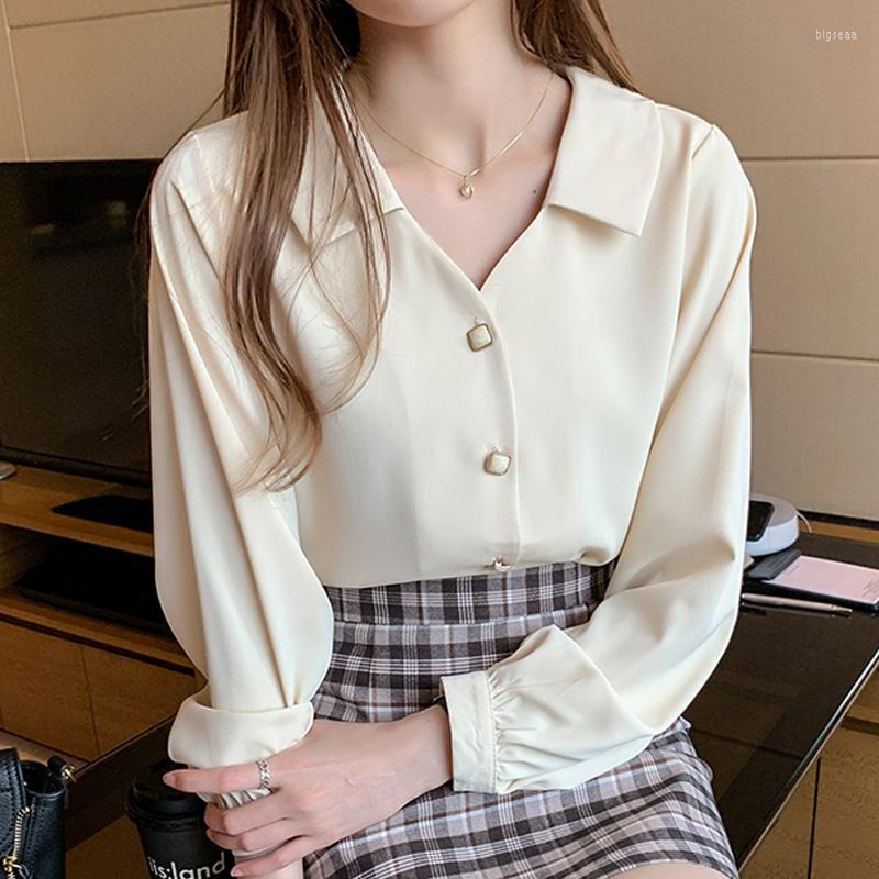 Women' Blouses Women 2023 Spring Summer Tops And Female Solid Chiffon Blouse Office Shirt Blusas Mujer De Moda Long Sleeve Shirts U05, White 
Women' Blouses Women 2023 Spring Summer Tops And Female Solid Chiffon Blouse Office Shirt Blusas Mujer De Moda Long Sleeve Shirts U05, White