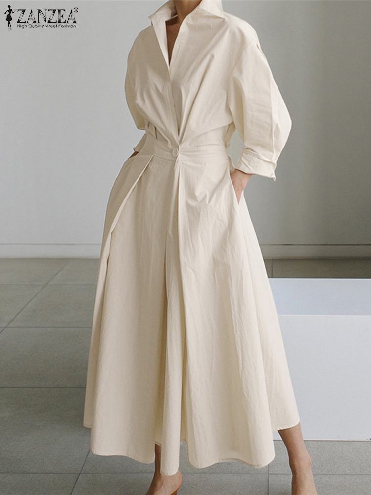 Casual Dresses Oversized Elegant Women Spring Sundress ZANZEA Fashion Lapel Neck Long Sleeve Solid Long Shirt Dress OL Vestidos Robe Femme 230316, B-khaki
Casual Dresses Oversized Elegant Women Spring Sundress ZANZEA Fashion Lapel Neck Long Sleeve Solid Long Shirt Dress OL Vestidos Robe Femme 230316, B-khaki