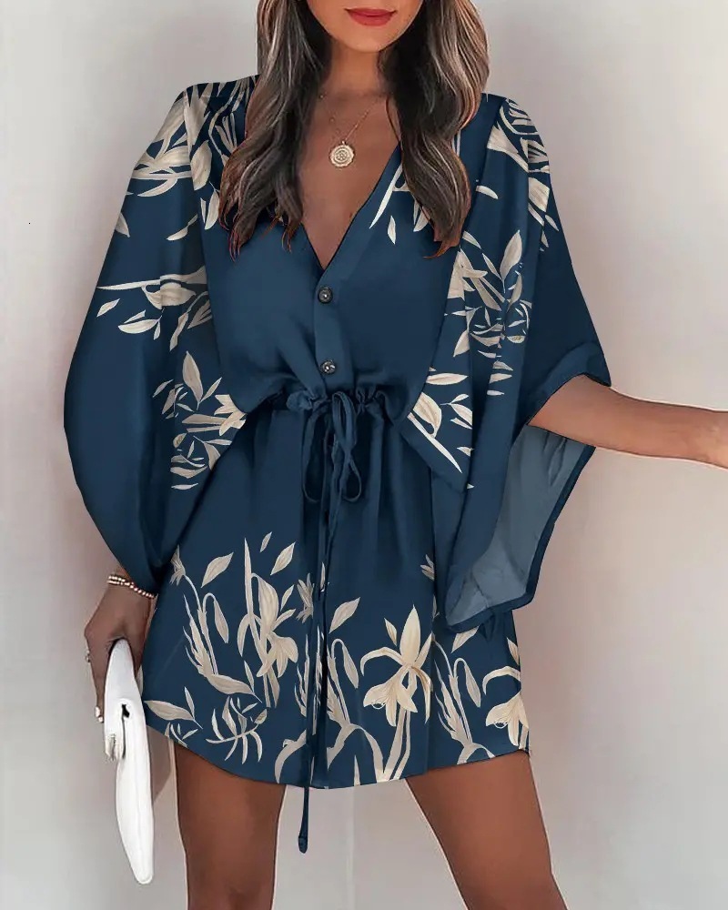 Casual Dresses Summer Beach Mini Dresses Women Boho Casual Print V Neck Lace Up Button Batwing Sleeve Female Sexy Party Dress Vestidos 230316, Red
Casual Dresses Summer Beach Mini Dresses Women Boho Casual Print V Neck Lace Up Button Batwing Sleeve Female Sexy Party Dress Vestidos 230316, Red