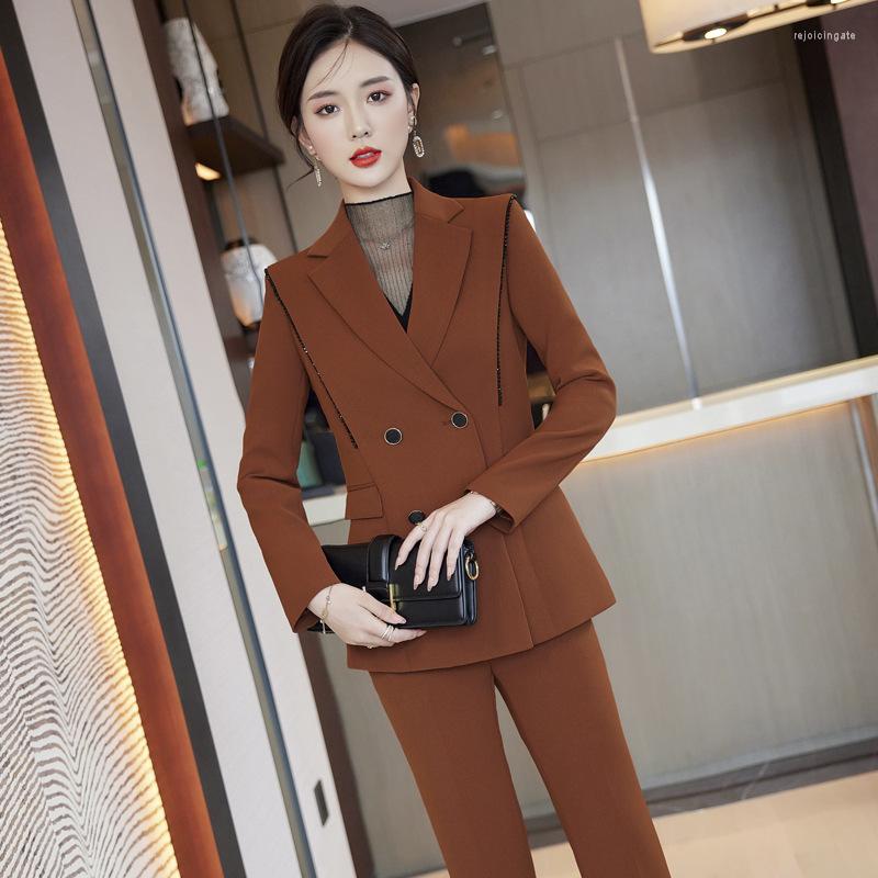 Women' Two Piece Pants Long Sleeve Fashion Black Double Breasted Formal Wear Female Boutique Office Lady Suit Two-Piece Set Work Uniforms, Blackjacketpants
Women' Two Piece Pants Long Sleeve Fashion Black Double Breasted Formal Wear Female Boutique Office Lady Suit Two-Piece Set Work Uniforms, Blackjacketpants