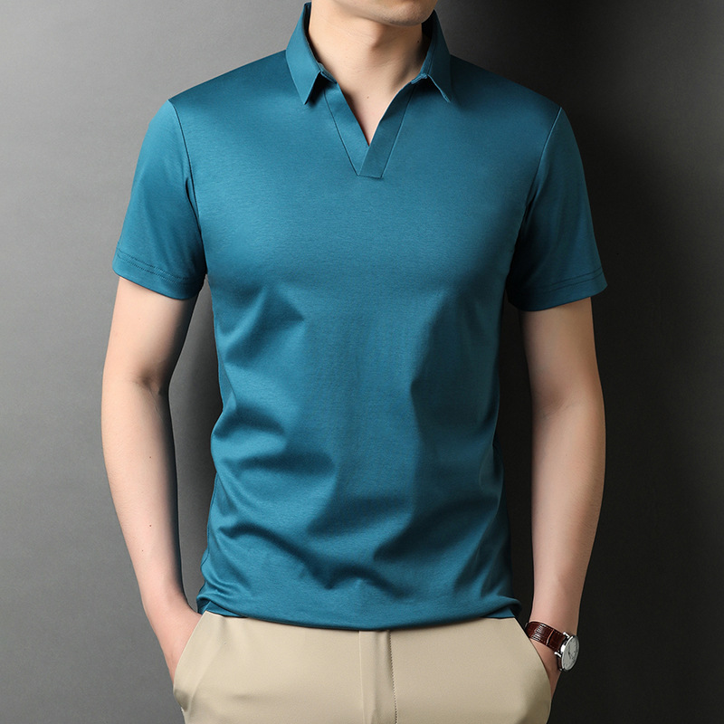Men's Polos Business High Quality Pima Cotton Polo Shirt Men Summer Men's Short Sleeve Lightweight Collared T-Shirt Male Casual White 230316, Light blue
Men's Polos Business High Quality Pima Cotton Polo Shirt Men Summer Men's Short Sleeve Lightweight Collared T-Shirt Male Casual White 230316, Light blue