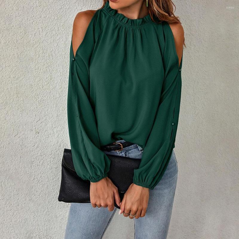 Women' Blouses Spring Autumn Tops Women 2023 Fashion Green Long Sleeve Off Shoulder Top Elegant O Neck Femme Casual Shirts, Dark green
Women' Blouses Spring Autumn Tops Women 2023 Fashion Green Long Sleeve Off Shoulder Top Elegant O Neck Femme Casual Shirts, Dark green