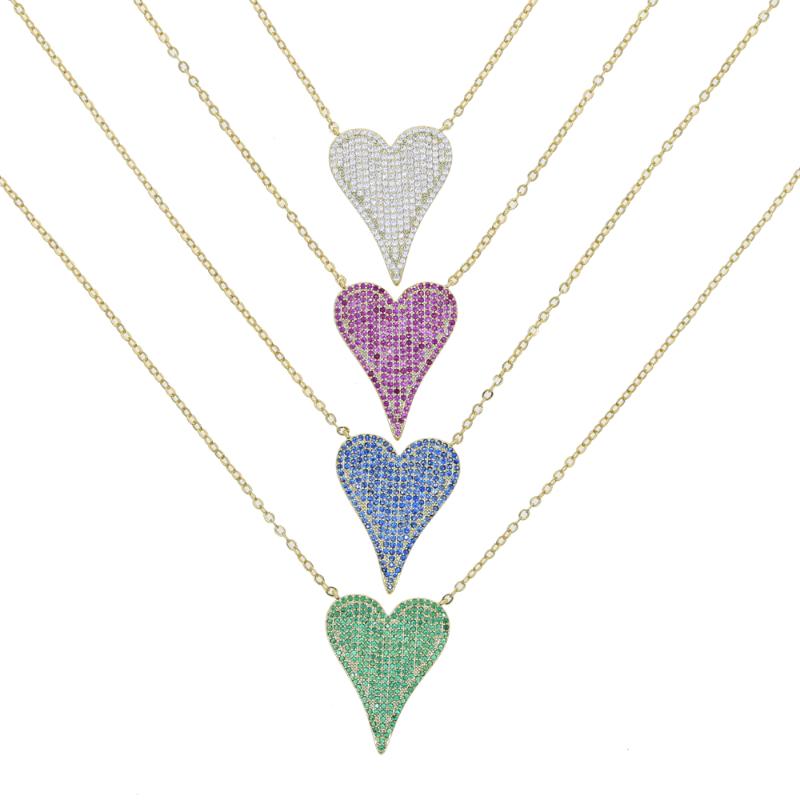 Chains Micro Pave CZ Colorful Heart Pendant Necklace 2023 Summer Multi Color Fashion JewelryChains
Chains Micro Pave CZ Colorful Heart Pendant Necklace 2023 Summer Multi Color Fashion JewelryChains