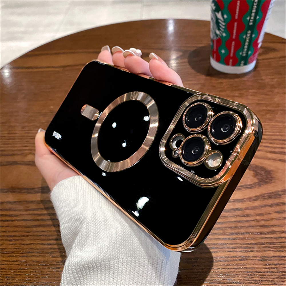Luxury Plating Magsafe Wireless Charge Cases Magnetic Camera Lens Film Protection Soft TPU Shockproof Cover For iPhone 14 13 12 11 Pro Max, Purple
Luxury Plating Magsafe Wireless Charge Cases Magnetic Camera Lens Film Protection Soft TPU Shockproof Cover For iPhone 14 13 12 11 Pro Max, Purple