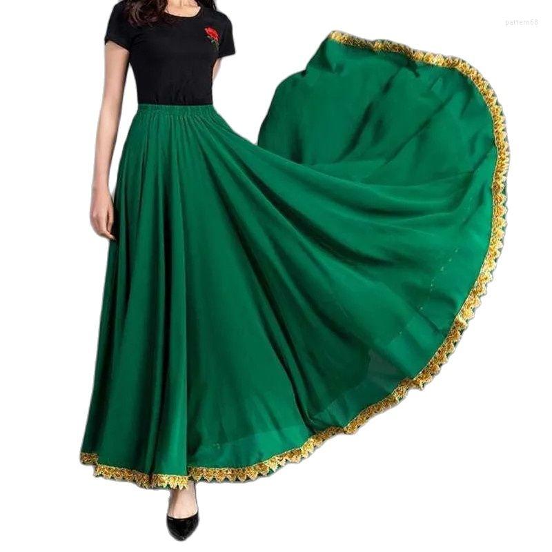 Skirts Women Skirt 720 Degree Swing Chiffon Elastic Waist Phnom Splicing Dance Clothing Red Green Spring Summer Autumn Long, White
Skirts Women Skirt 720 Degree Swing Chiffon Elastic Waist Phnom Splicing Dance Clothing Red Green Spring Summer Autumn Long, White