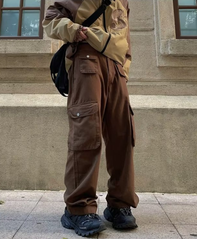 Men's Pants R1DGE High street overalls for men and women Summer Fashion Brand Large Pocket Straight Loose Wide Leg Casual jogger Pants 230316, Brown9
Men's Pants R1DGE High street overalls for men and women Summer Fashion Brand Large Pocket Straight Loose Wide Leg Casual jogger Pants 230316, Brown9