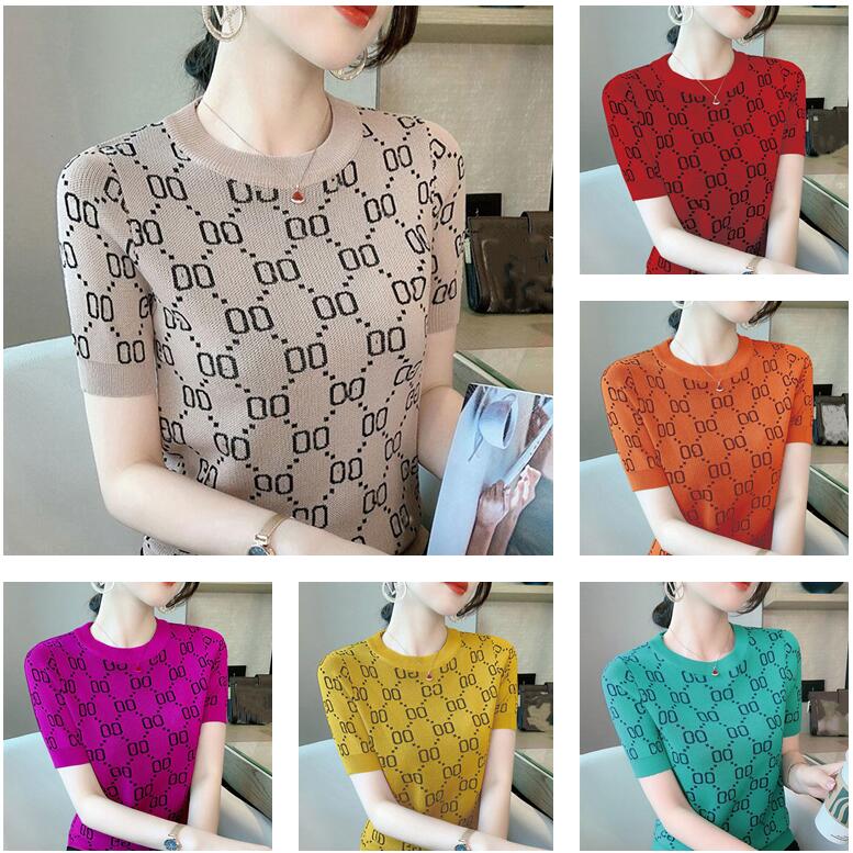 23GGS summer Women's Knits Tees Sweaters T-shirt short Sleeve Knitwear Women Casual designer Knits, Red
23GGS summer Women's Knits Tees Sweaters T-shirt short Sleeve Knitwear Women Casual designer Knits, Red