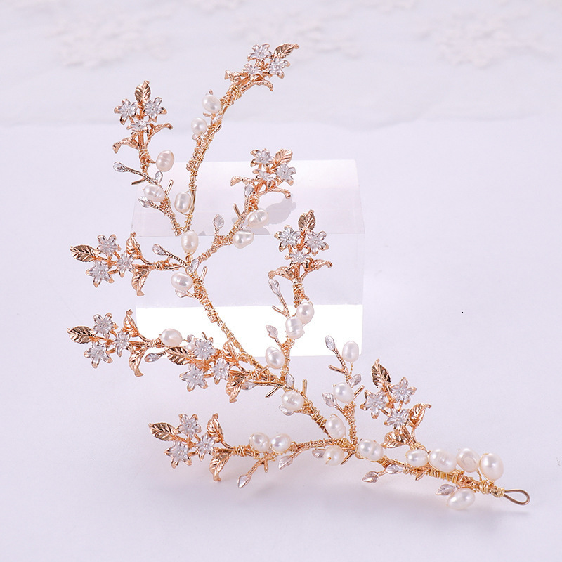 Stingy Brim Hats Floral pearl bridal tiara headband golden accessories 230314, Cbt17-1
Stingy Brim Hats Floral pearl bridal tiara headband golden accessories 230314, Cbt17-1