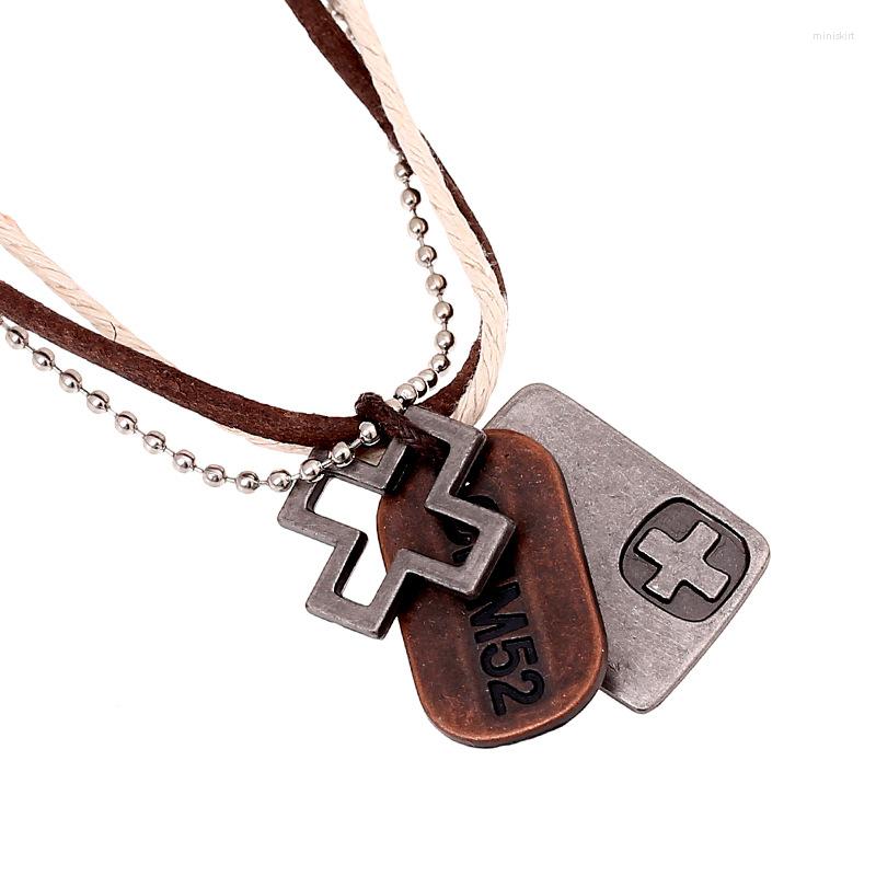 Pendant Necklaces Retro Punk Long Vintage Rock Beads Brown Genuine Leather Chains Bronze Cross Men Necklace Women Femme Homme Jewelry
Pendant Necklaces Retro Punk Long Vintage Rock Beads Brown Genuine Leather Chains Bronze Cross Men Necklace Women Femme Homme Jewelry