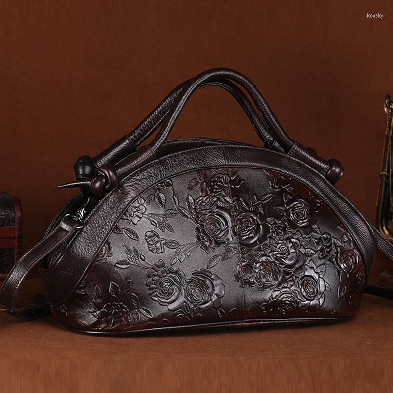 Evening Bags Retro Women Crossbody Tote Bag Quality Cowhide Embossed Leather Rose Pattern Shoulder Messenger Handbags, Coffee
Evening Bags Retro Women Crossbody Tote Bag Quality Cowhide Embossed Leather Rose Pattern Shoulder Messenger Handbags, Coffee