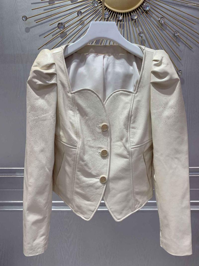 Women' Jackets Solid Color Leather Jacket Single-breasted Design Loose Comfortable Fashion Versatile 2023 Fall 0809, White
Women' Jackets Solid Color Leather Jacket Single-breasted Design Loose Comfortable Fashion Versatile 2023 Fall 0809, White