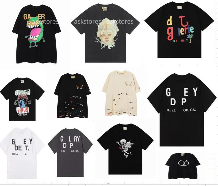 Designer Mens T-shirts Summer Galleryse depts shirt Vintage wash do old Angel gallery Skeleton car graffiti print casual loose short sleeve T-shirt Galleryes depts, Cu11
Designer Mens T-shirts Summer Galleryse depts shirt Vintage wash do old Angel gallery Skeleton car graffiti print casual loose short sleeve T-shirt Galleryes depts, Cu11