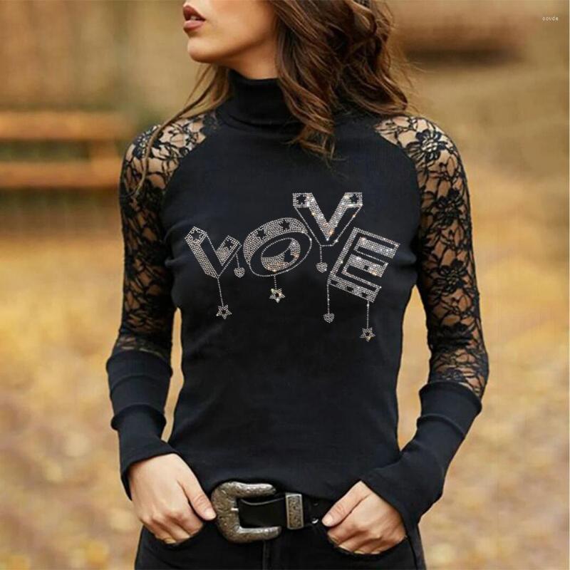 Women' T Shirts Winter LOVE Drill Print Ladies T-Shirt Fashion Solid Lace Sexy Women TShirt Y2k Gothic Tee Long Sleeve Outdoor Clothes Tops, Nbk2215
Women' T Shirts Winter LOVE Drill Print Ladies T-Shirt Fashion Solid Lace Sexy Women TShirt Y2k Gothic Tee Long Sleeve Outdoor Clothes Tops, Nbk2215