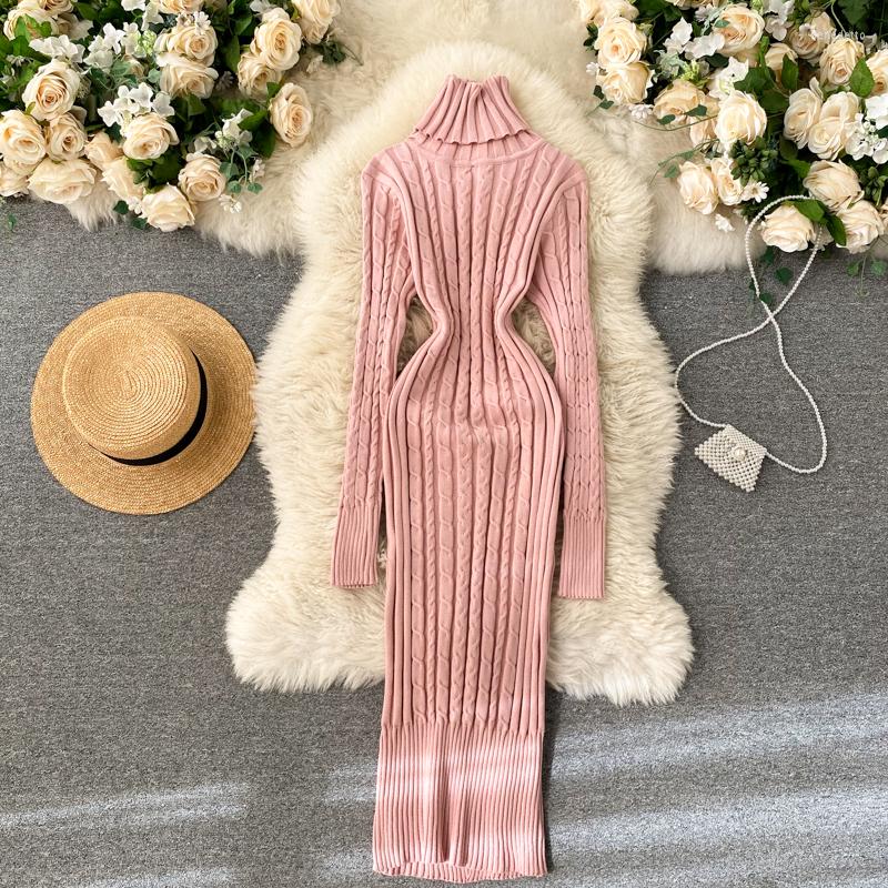 Casual Dresses GUUZYUVIZ Vintage Fried Dough Twist Knitted Dress For Women In Autumn And Winter Warm High Neck Elastic Slim Skirt, Black
Casual Dresses GUUZYUVIZ Vintage Fried Dough Twist Knitted Dress For Women In Autumn And Winter Warm High Neck Elastic Slim Skirt, Black