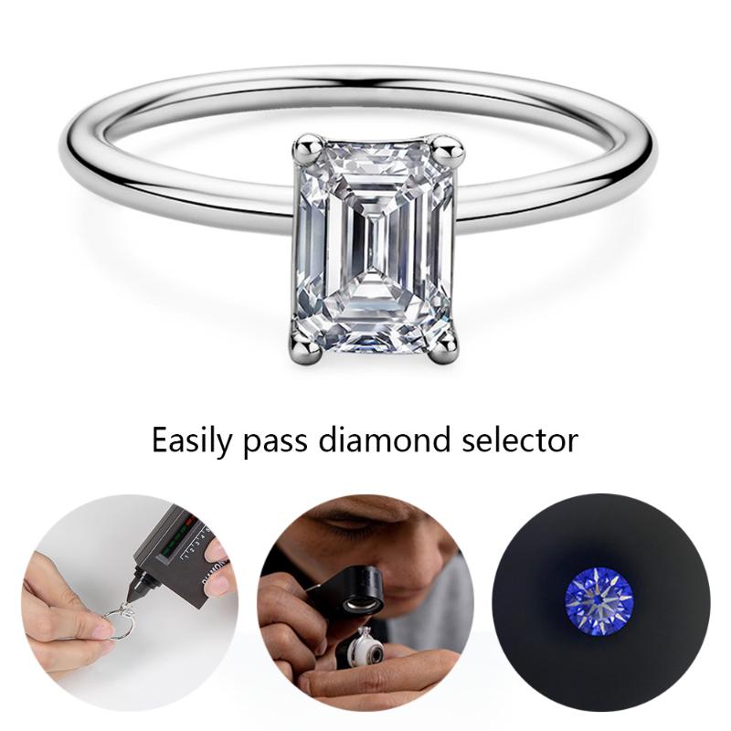 Wedding Rings 925 Sterling Silver 4ct Rectangular Real Moissanite Diamond Engagement Jewelry Ring WholesaleWedding
Wedding Rings 925 Sterling Silver 4ct Rectangular Real Moissanite Diamond Engagement Jewelry Ring WholesaleWedding