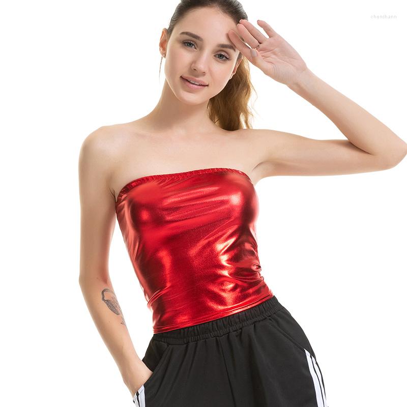 Women's Tanks CUHAKCI Women Summer Tank Tops Sexy Crop Top Off Shoulder Sleeveless Strapless Female Gold Vest Club Party Camis, X005 silver
Women's Tanks CUHAKCI Women Summer Tank Tops Sexy Crop Top Off Shoulder Sleeveless Strapless Female Gold Vest Club Party Camis, X005 silver